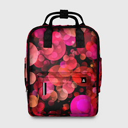 Рюкзак женский ЦВЕТНЫЕ ВОЗДУШНЫЕ ПУЗЫРИ, цвет: 3D-принт