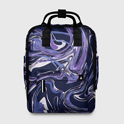Рюкзак женский Фиолетовая магия Абстракция с мраморными разводами, цвет: 3D-принт