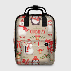 Рюкзак женский СЧАСТЛИВОГО РОЖДЕСТВА MERRY CHRISTMAS, цвет: 3D-принт