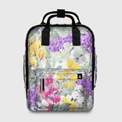 Женский рюкзак Цветы Красочный Луговой Узор