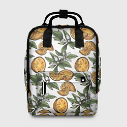 Рюкзак женский Узор из тропических апельсинов, цвет: 3D-принт