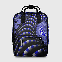 Рюкзак женский Неоновая спираль Абстракция Neon Spiral Abstractio, цвет: 3D-принт