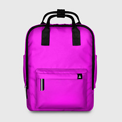 Рюкзак женский Однотонный розовый неоновый Пион, цвет: 3D-принт