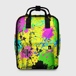 Женский рюкзак Абстрактная картина в разноцветный неоновых тонах