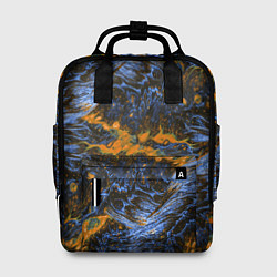 Женский рюкзак Оранжево-Синяя Вулканическая Лава