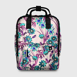 Рюкзак женский Цветы Летние Фиолетовые Рудбеки, цвет: 3D-принт