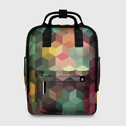 Женский рюкзак Разноцветный геометрический узор 3D