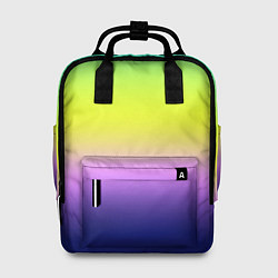 Рюкзак женский Разноцветный размытый фон градиент, цвет: 3D-принт