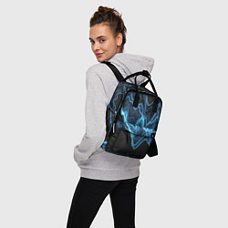 Рюкзак женский Синие волны-молнии, цвет: 3D-принт — фото 2