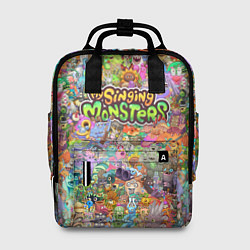 Рюкзак женский MY SINGING MONSTERS ПЕРСОНАЖИ, цвет: 3D-принт