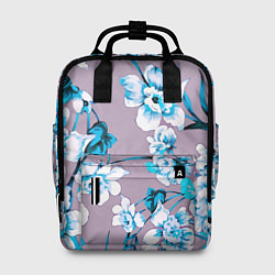 Рюкзак женский Летний стилизованный цветочный паттерн, цвет: 3D-принт