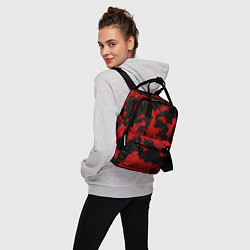 Рюкзак женский Черно-красная абстракция, цвет: 3D-принт — фото 2