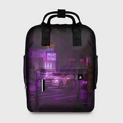 Женский рюкзак Неоновый ночной переход - Фиолетовый