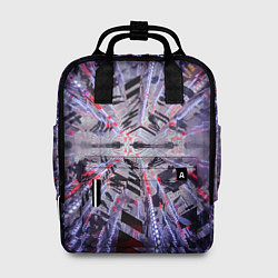 Рюкзак женский Неоновый абстрактный коридор - Фиолетовый, цвет: 3D-принт