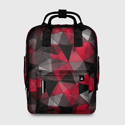 Рюкзак женский Красно-серый геометрический, цвет: 3D-принт
