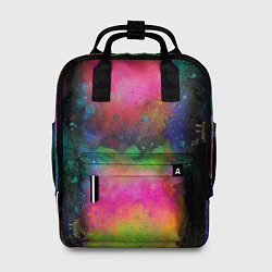 Женский рюкзак Разноцветные брызги кляксы