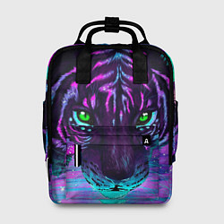 Женский рюкзак Светящийся неоновый тигр