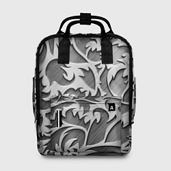 Рюкзак женский Растительный орнамент - резьба по дереву, цвет: 3D-принт