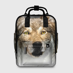 Рюкзак женский Волк: зима, цвет: 3D-принт