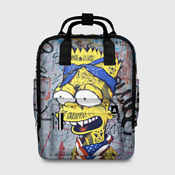 Рюкзак женский Кульный Барт Симпсон весь в тату - Hype, цвет: 3D-принт