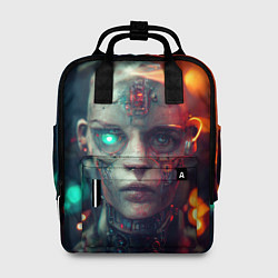 Рюкзак женский Девушка - киборг, цвет: 3D-принт