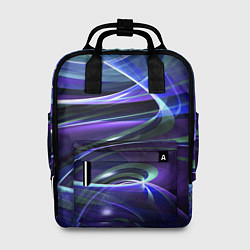 Рюкзак женский Абстрактные цветные полосы, цвет: 3D-принт
