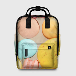 Женский рюкзак Разноцветные пирожные Макарон