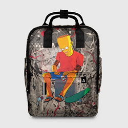 Рюкзак женский Барт Симпсон с пивом Duff, цвет: 3D-принт