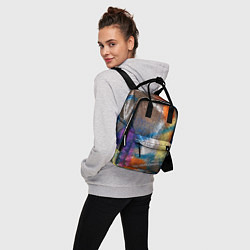 Рюкзак женский Рисунок цветными мелками на асфальте, цвет: 3D-принт — фото 2