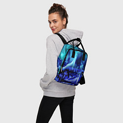 Рюкзак женский Огненный неоновый градиент, цвет: 3D-принт — фото 2