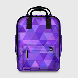 Рюкзак женский Фиолетовые фигуры, цвет: 3D-принт