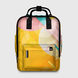 Рюкзак женский Геометрическая абстракция в солнечных тонах, цвет: 3D-принт
