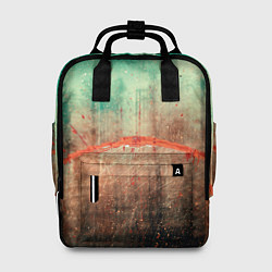 Рюкзак женский Светло-зелёное небо, деревья и множество красок, цвет: 3D-принт