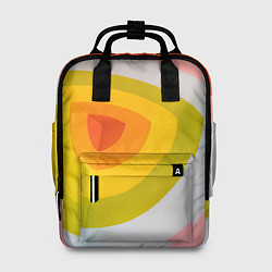 Рюкзак женский Красно-жёлто-оранжевый паттерн, цвет: 3D-принт