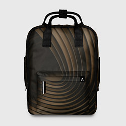 Рюкзак женский Тёмное-золотые пластины во тьме, цвет: 3D-принт