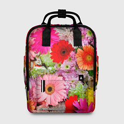 Рюкзак женский Colorful chrysanthemums, цвет: 3D-принт