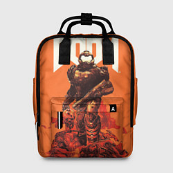 Рюкзак женский DOOM - Doomguy, цвет: 3D-принт