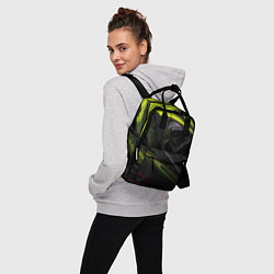 Рюкзак женский Зелёный песок в темноте, цвет: 3D-принт — фото 2