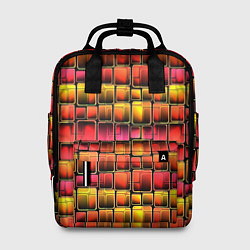 Рюкзак женский Неоновый геометрический узор, цвет: 3D-принт