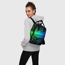 Рюкзак женский Неоновая абстракция, цвет: 3D-принт — фото 2