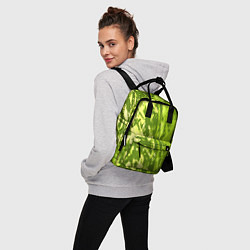 Рюкзак женский Зеленый абстрактный камуфляж, цвет: 3D-принт — фото 2