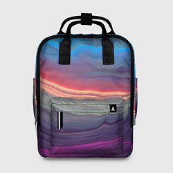 Рюкзак женский Цветной переливающийся абстрактный песок, цвет: 3D-принт