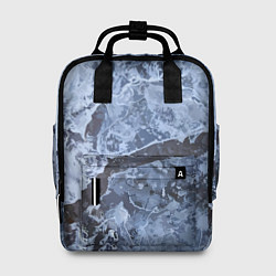Рюкзак женский Лёд - зимняя текстура, цвет: 3D-принт