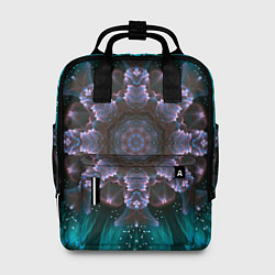 Рюкзак женский Космический сайфай цветок, цвет: 3D-принт