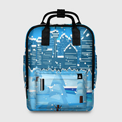 Рюкзак женский Снежный город, цвет: 3D-принт