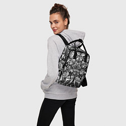 Рюкзак женский Черно-белая мандала, цвет: 3D-принт — фото 2