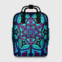 Рюкзак женский Яркая цветная мандала, цвет: 3D-принт