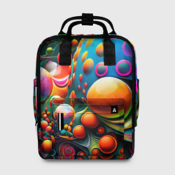 Рюкзак женский Абстрактные космические шары, цвет: 3D-принт
