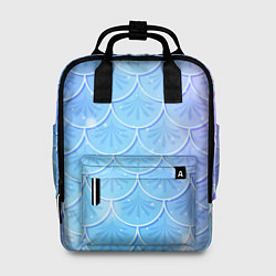 Рюкзак женский Голубая чешуя русалки - паттерн, цвет: 3D-принт