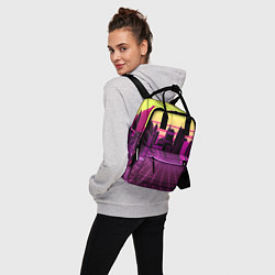 Рюкзак женский Синтвейв рассвет, цвет: 3D-принт — фото 2